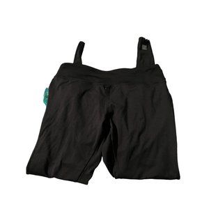 Lularoe Black Yoga Leggings pants Black Peacock Feather strips outside leg Size